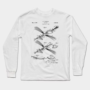 Patent Print - 1935 Fishing Lure Long Sleeve T-Shirt